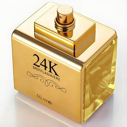24K Gold Women's Eau de Toilette Perfume 1.69 oz Fresh Vanilla Scent - Luxurious Gold Bottle for Bath Time, Home Spa and Personal Care