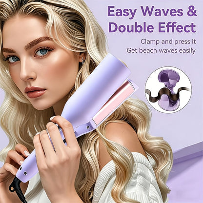 32mm Professional Curling Iron for Waves & Deep Curls with Anti-Scald Safe Temp Control, Salon Curl Iron for Women