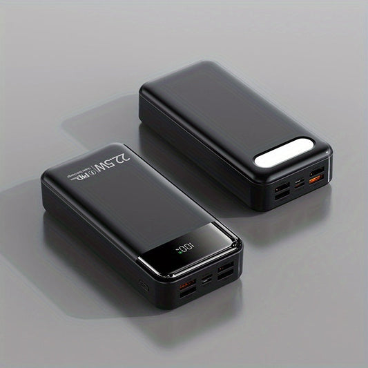 Power Bank 60000mAh 22.5W with Multi-Device Port Layout, LED Light and Digital Display in Three Colors