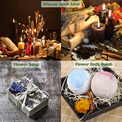 Dried Herbs Kit 30 Packs for Wicca Witchcraft Rituals Altar Supplies Magic Spells with Metal for Entryways, Bedrooms and Living Spaces