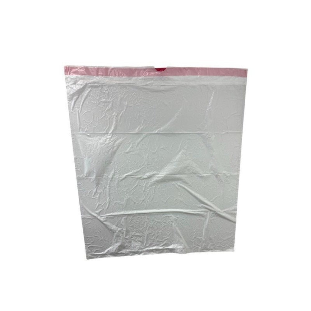White Drawstring Trash Bags 13 Gallon 100 Count, Tall Kitchen Garbage Bags 0.9 Mil, 2 ft x 2 ft 3 in, Easy-Tie Drawstring Closure