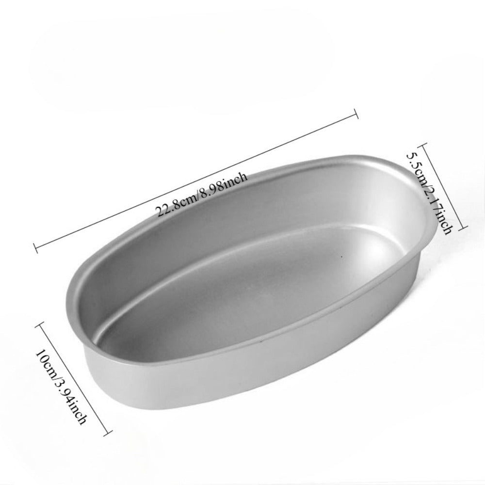 Nonstick Oval Cheese Bread Pan Set of 2, Aluminum Baking Pan for Bread, Cake and Meat, Oven Safe Loaf Mold for Home and Bakery