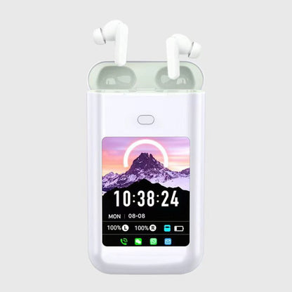 5000mAh Battery Wireless Earphones 3-in-1 HiFi Stereo LED Touch Screen Multiple EQ for Bedside Audio, Alarms and Room Entertainment
