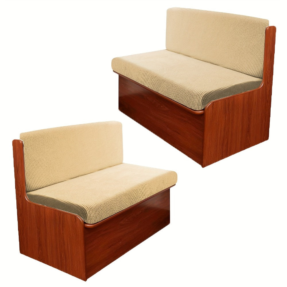 RV Dinette Cushion Covers 4 Piece Set Stretch Jacquard Slipcovers for Booth Seats Machine Washable Anti-Pet Hair Dustproof RV Camper Van