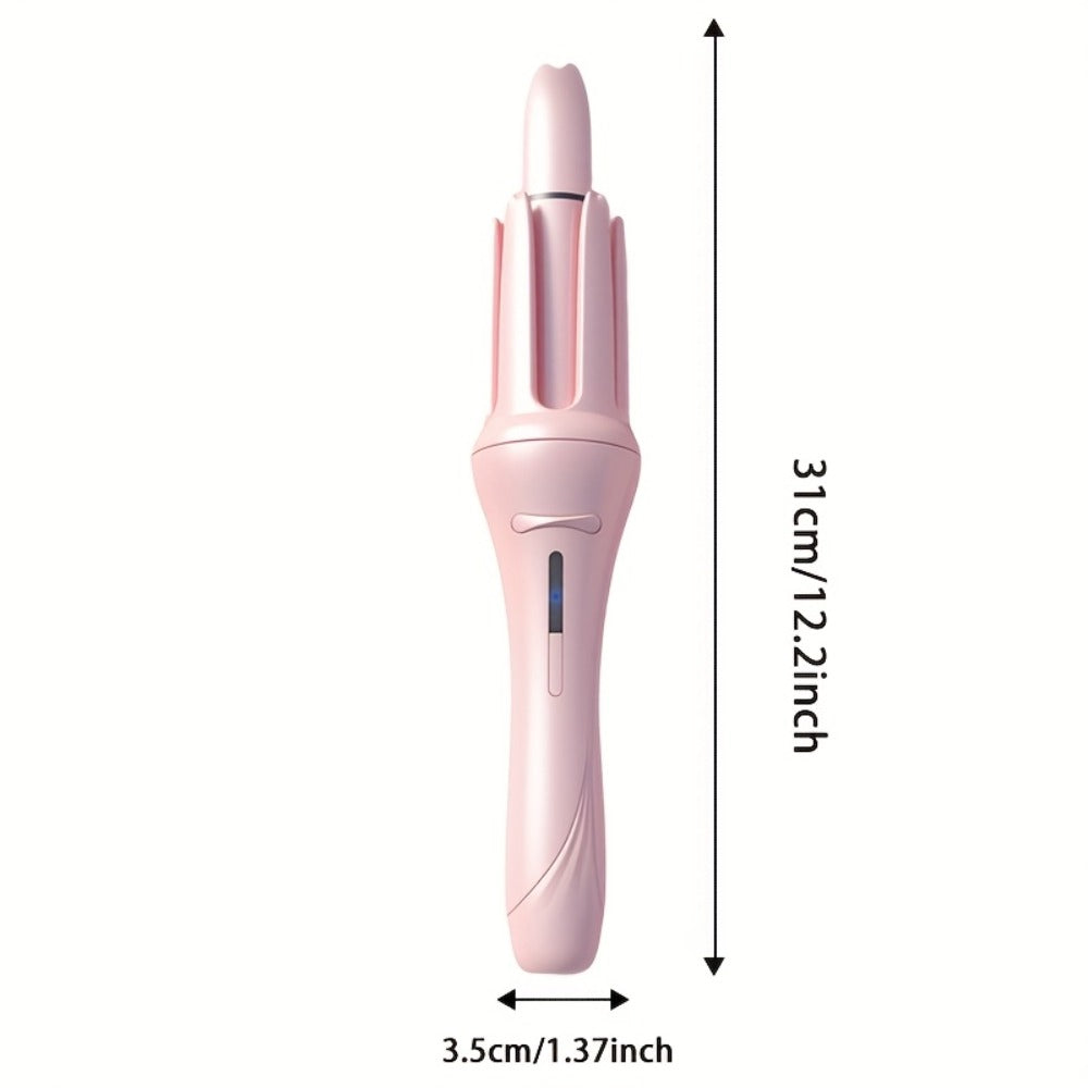 Automatic Curling Iron for Women with Ionic Technology, 4 Temperature Settings, 3 Timer Options, Dual-Direction Rotation