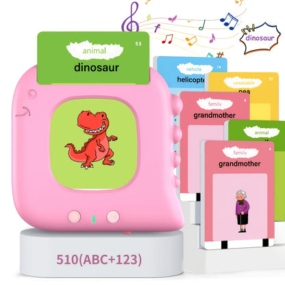 Talking Flash Cards for Kids 224 & 510 Words, Electronic Language Learning Device for Preschoolers Ages 3-6