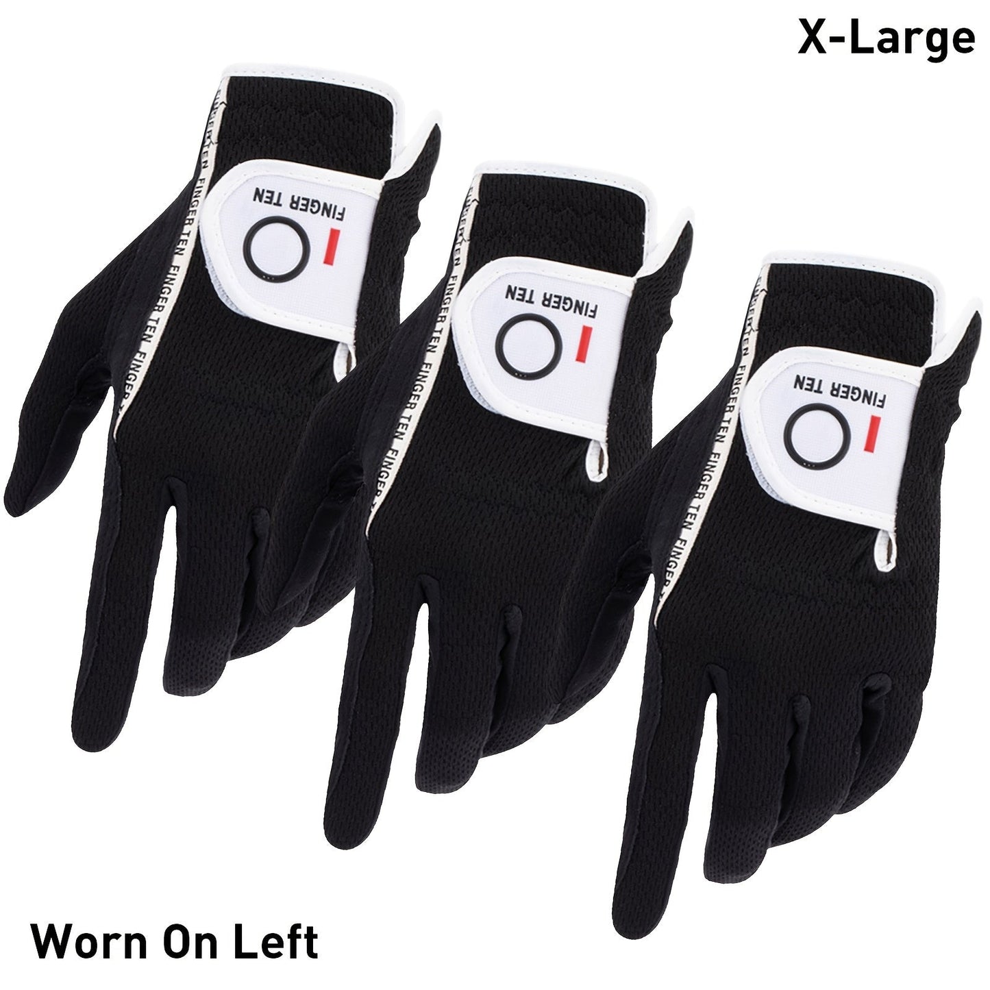 Wet Weather Golf Gloves Rain Grip 3-Pack for Men | Breathable Water-Resistant Golf Gloves for Left & Right Hand