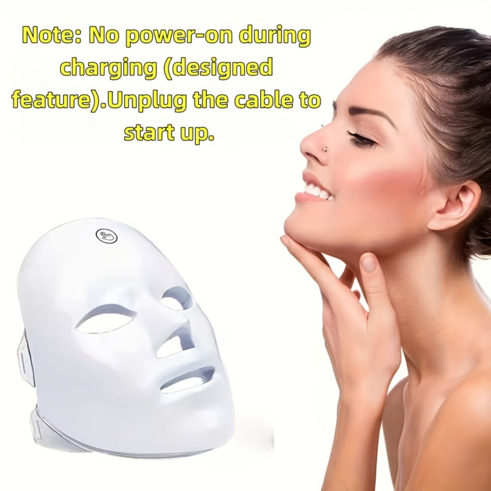 7 Color Photon LED Facial Device for Bath Time, Home Spa and Personal Care, with the Listed Configuration