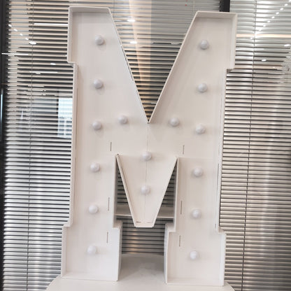 LED Letter Lights 4FT Tall Marquee Letter Lights A-Z Alphabet Light Up Letters with Cool White LED for Wedding