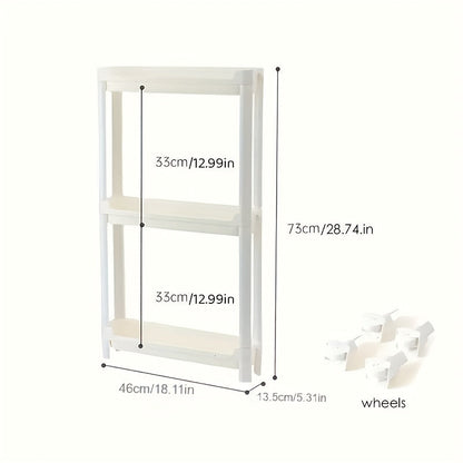 Behind Door Storage Rack, Multi-Layer Slim Organizer for Bathroom & Kitchen, Space Saving Over Door Shelf