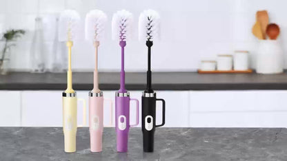 Electric Cup Scrubber Bottle Brush Cleaner, 2-Speed IPX6, Type-C Rechargeable, Deep Cleans 40oz Mugs