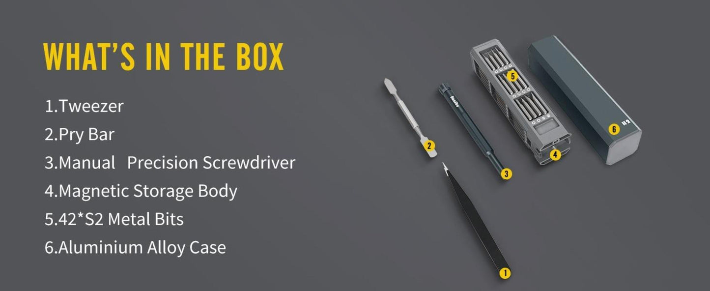 Precision Screwdriver Set 46-in-1, Magnetic Mini Professional Repair Tool Kit with CR-V Steel Phillips Slotted Torx Hex Y-Type Bits