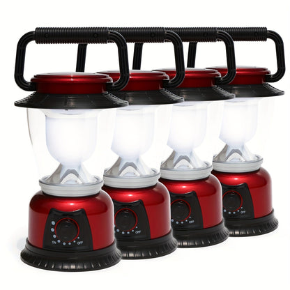 4-Pack COB LED Camping Lantern Dimmable Battery Powered – High Brightness Portable Camp Lights for Hiking, Fishing