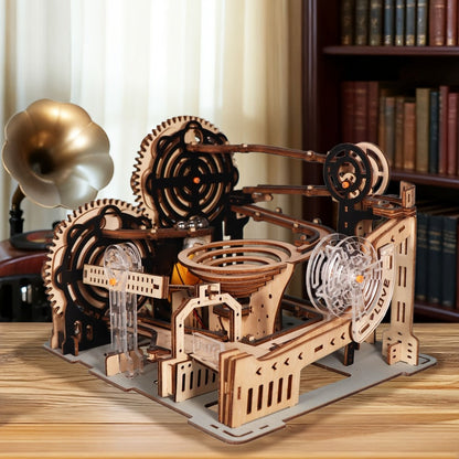 Electric Marble Run Set 3D Handmade Logic Building Construction Puzzle, Educational STEM Toy for Kids Teens Adults