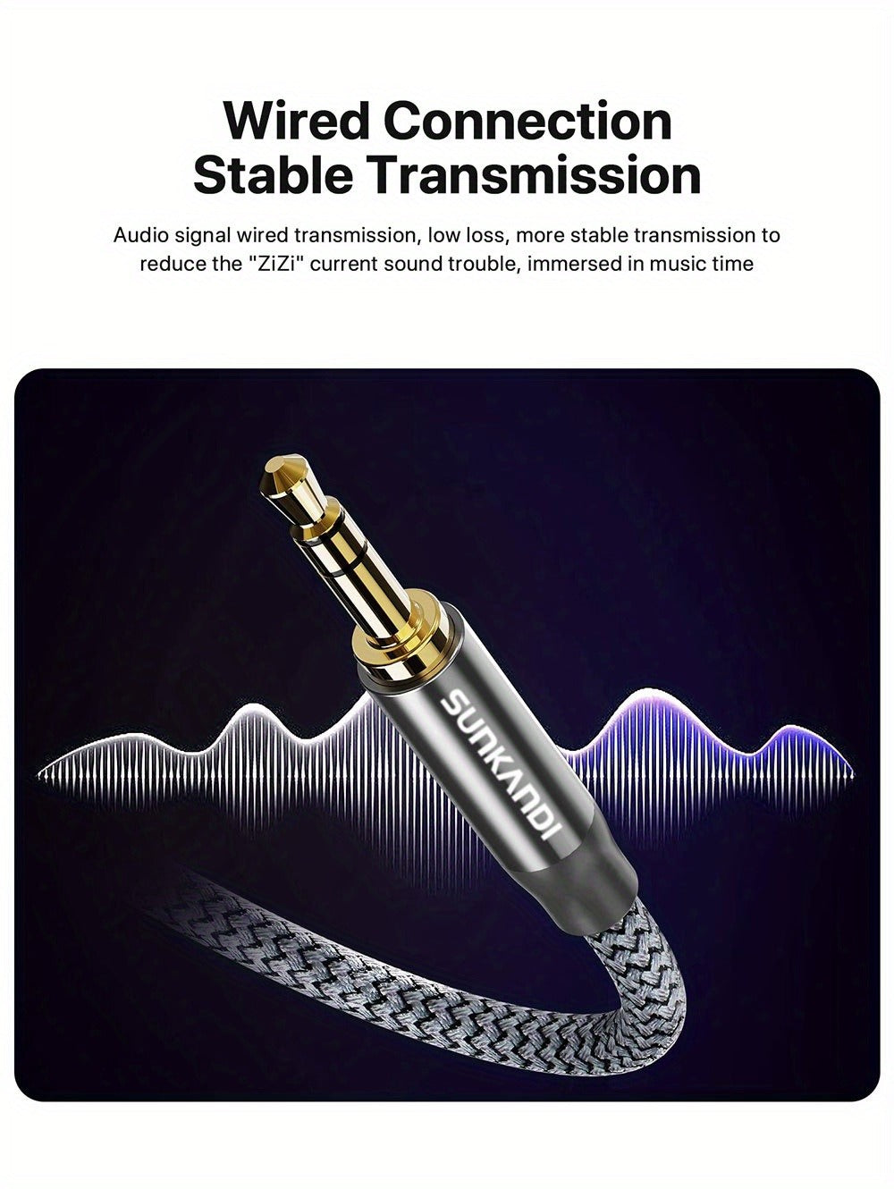 USB C to 3.5mm Audio Adapter with DAC Chip | SUNKANDI TRRS Headphone Jack Converter for iPhone 15 16 Galaxy S24 S23 iPad MacBook & All USB-C