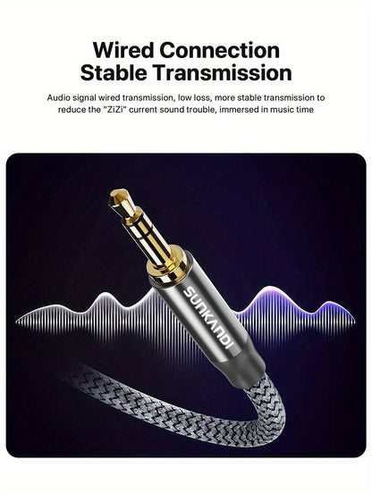 USB C to 3.5mm Audio Adapter with DAC Chip | SUNKANDI TRRS Headphone Jack Converter for iPhone 15 16 Galaxy S24 S23 iPad MacBook & All USB-C