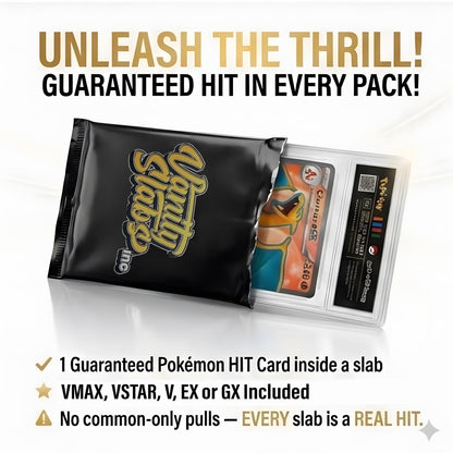 Pokemon Double Hit Slab Set, 2x Ultra or Double Rare Cards Sealed in Vanity Slabs Display Cases