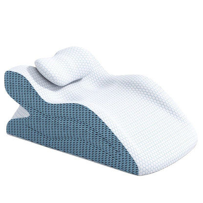 Bed Pillow Contoured Memory Foam Reading Cushion with Removable Washable Cover in Seven Colors