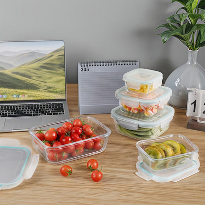 Glass Food Storage Containers 16-Piece Set 8 Glass Bowls with 8 Sealed Lids BPA Free Dishwasher Microwave Refrigerator Safe Meal Prep