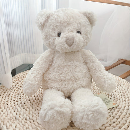Stuffed Animal White Teddy Bear with Loving Heart Detail, Kawaii Theme and One product details Style