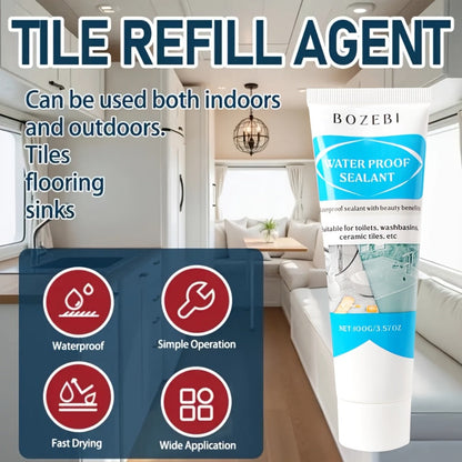 Tile Grout Sealant Gap Filler for Kitchen & Bathroom, Odorless Strong Adhesive Tile Refill Agent for Sink Floor Wall Cracks