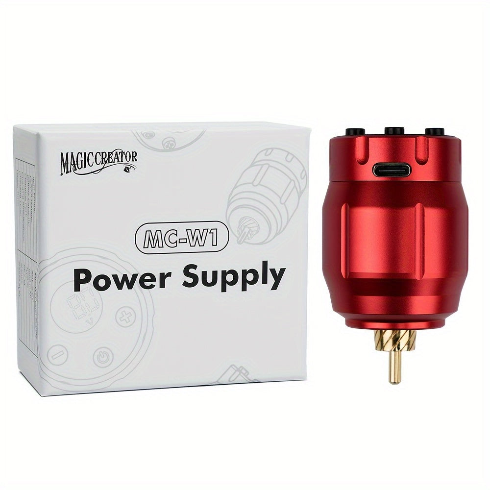 MC-W1 Rechargeable RCA Tattoo Power Supply with LED Display in Golden, Black, Red or Silvery