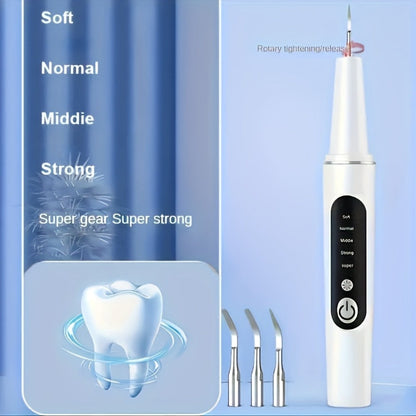 Electric Toothbrush Kit with LED Light & 5-Mode Adjustment, 3 Brush Head Accessories, Deep Cleaning Oral Care Set for Home Use