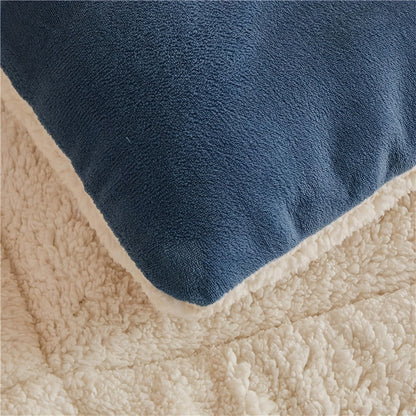 Sherpa Fleece Comforter Set Extra Thick Plush Microfiber Reversible Soft Warm Luxury Bed Blanket Twin XL Full Queen King 10 Colors