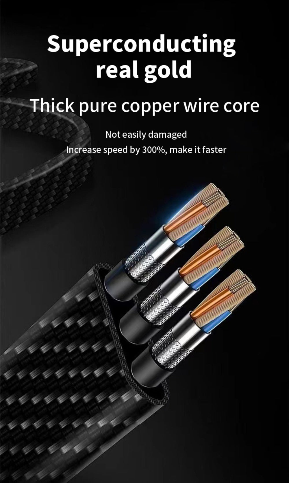 MFi 3-in-1 Charging Cable 100W Fast Charge 4/8 Pack for an Everyday Personal Care Routine, with Listed Configuration