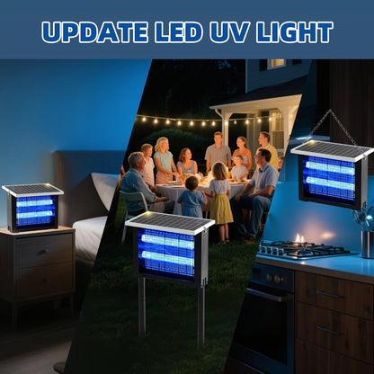 Solar Bug Zapper Outdoor Rechargeable | Patio Garden Backyard Camping