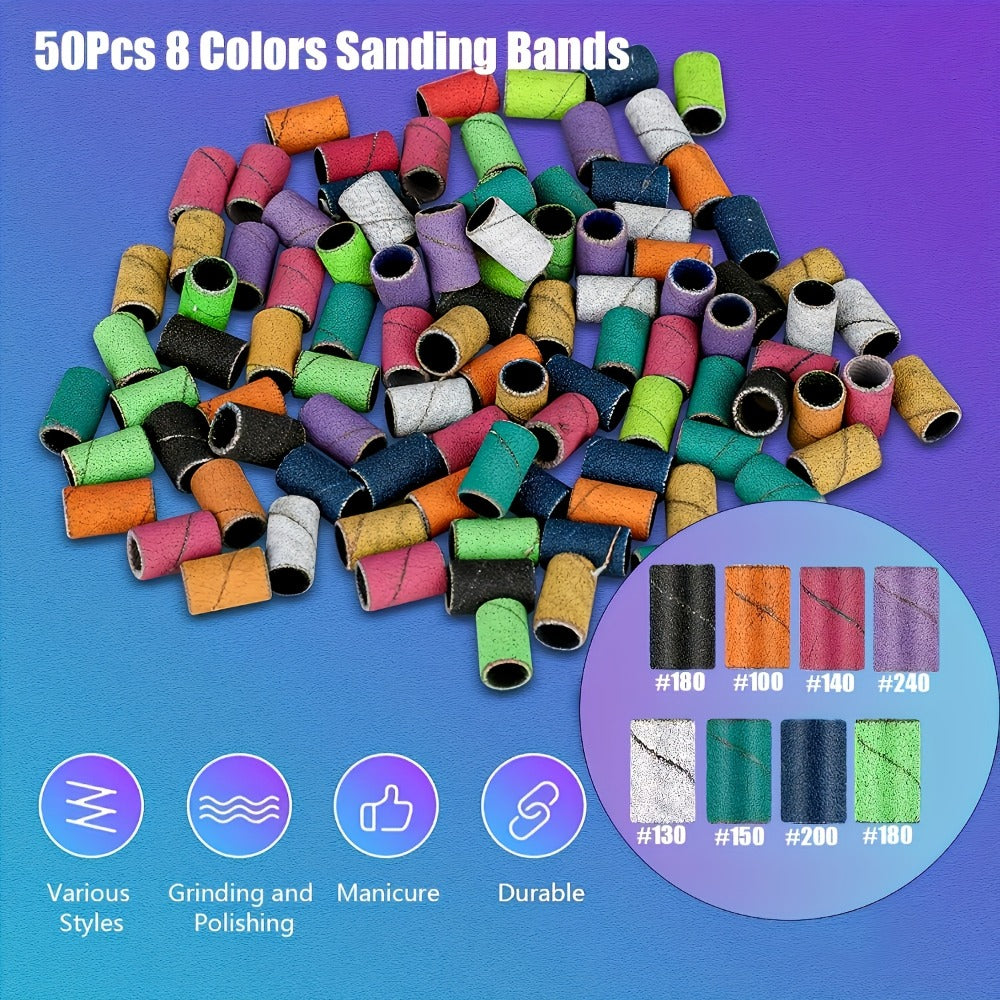 Nail Drill Bit Set Tungsten Steel & Ceramic Grinding Heads with Storage Box for Gel Removal Nail Enhancement