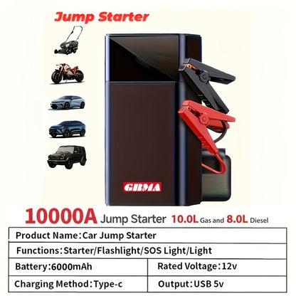 Car Jump Starter with Air Compressor 150PSI – 7-in-1 Portable Emergency Battery Booster Pack for Gas & Diesel Engines, Digital Display