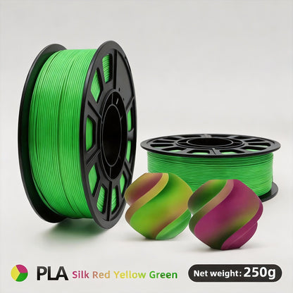 Gradient Rainbow PLA Filament 1.75mm 32 Colors, Shiny Multicolor Fast Color-Changing 250g Spool for FDM 3D Printers