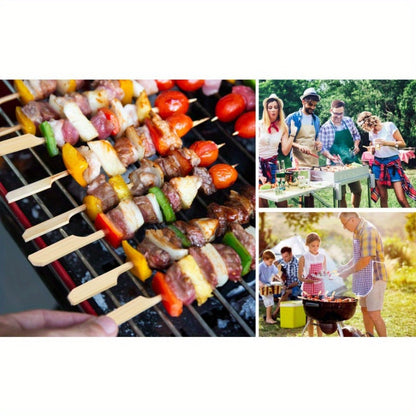 Bamboo Appetizer Skewers 400 Pack 6 Inch for Grilling, Camping and Outdoor Meals, with the Listed Configuration