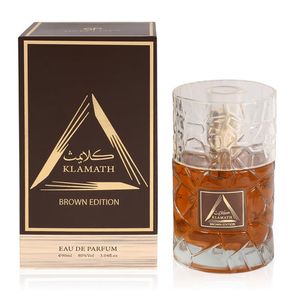 Men's Eau de Toilette Spicy Cologne Vanilla Amber Cinnamon Bergamot Tonka Bean Day to Night Fragrance Klamath Deliur Brown Edition Gift