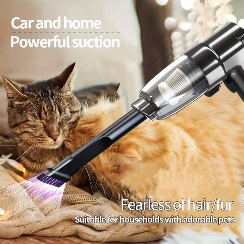 Corded Handheld Car Vacuum Cleaner with 3KPa Source Rating, 3m Power Cord, Brush and Crevice Nozzles in Five Colors