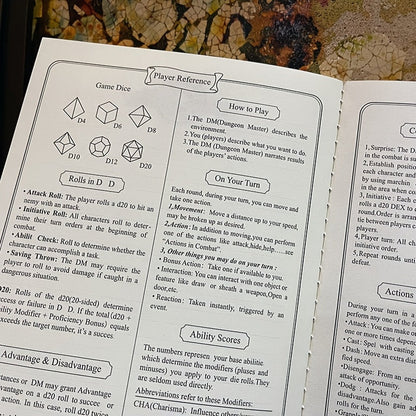 DnD Campaign Journal for D&D 5e & 5R Players, RPG Notebook with Character Sheets, Spell Tracker, Quest Log