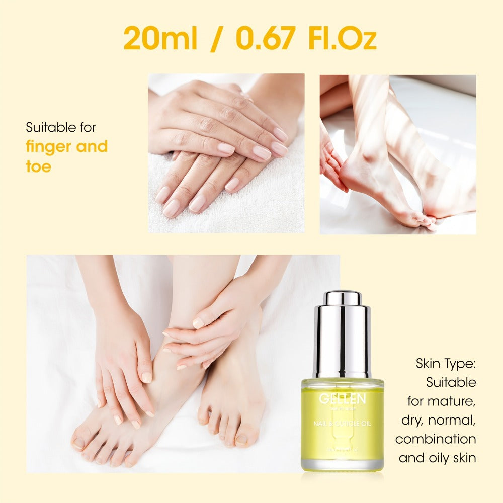 Cuticle Oil Treatment Set 2pcs 0.68oz Each Nourishing Hydrating – Moisturizer for Dry Cracked Cuticles & Brittle Nails