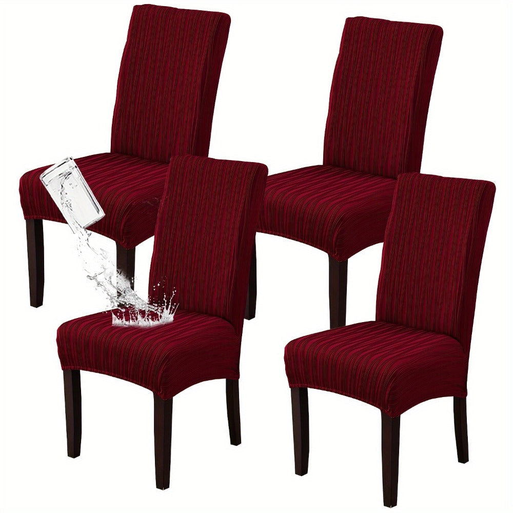 Dining Chair Covers Stretch Slipcovers Set of 4 or 6, Stain Resistant Removable Chair Protector for Home Kitchen Restaurant Wedding