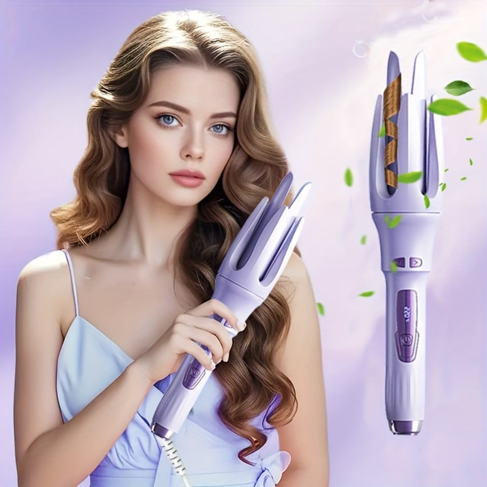 Hair Curler - One Button Electric Rotary Curling Iron with LED Display, 9-Speed Intelligent Temperature Control