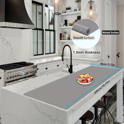 Extra Large Silicone Mat for Kitchen Counter, Heat Resistant Countertop Protector, Nonstick Craft Mat & Placemat
