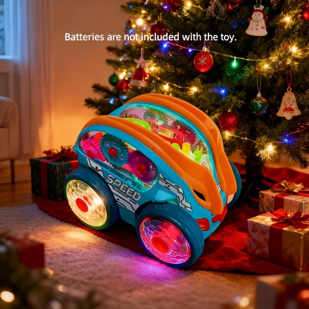 Dump Truck Toy Car with Colorful LED Lights & Music, Auto Rolling Construction Vehicle Toy for Toddlers Kids Ages 2+