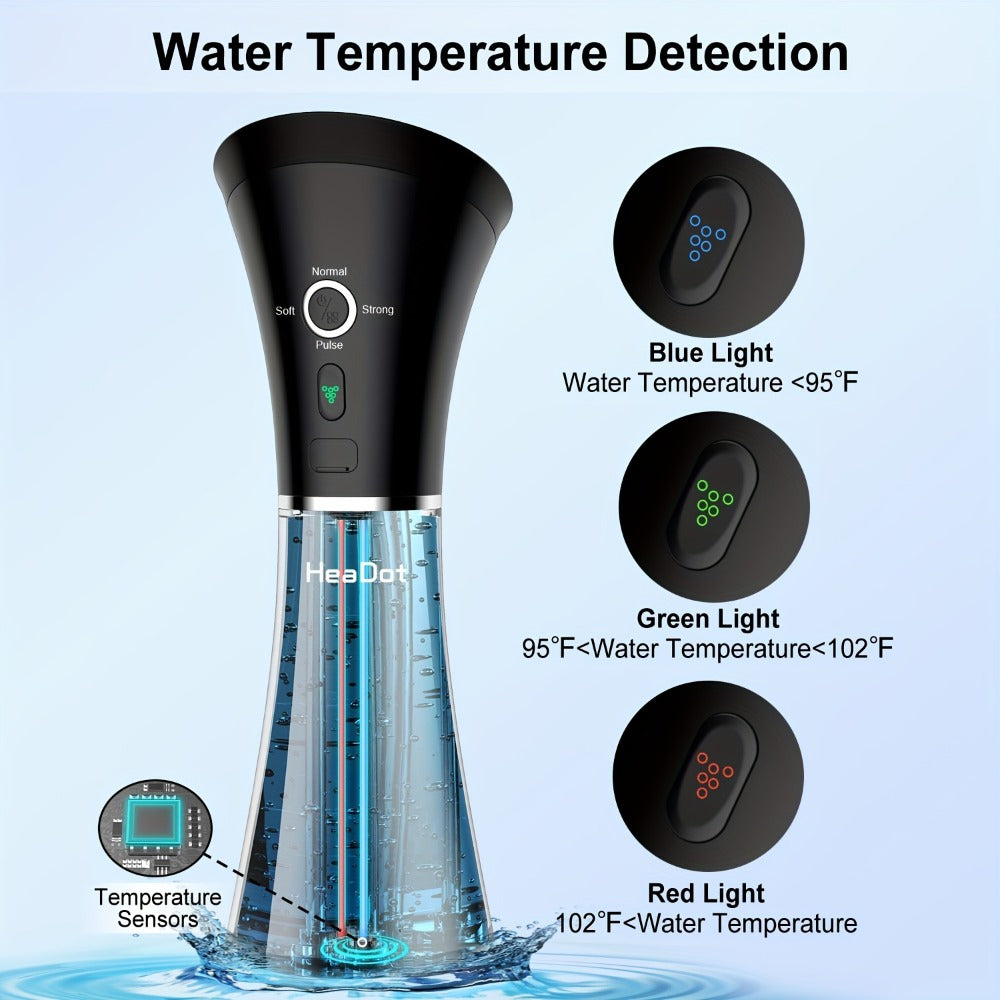 Rechargeable Ear Irrigation Cleaning System with Dual Water Tank, Interchangeable Tips and Two Checkout Models