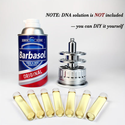 Dinosaur DNA Cryo Canister with Pop-Up Test Tube Rack - 10 DNA Sample Tubes, Movie Prop Replica