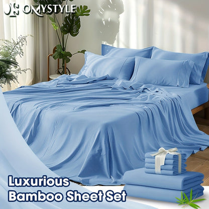 Fitted Sheet Set Cooling Deep Pocket – 2000TC Soft Microfiber Bed Sheet, Shrink Fade Wrinkle Resistant, 11 Colors 4 Sizes