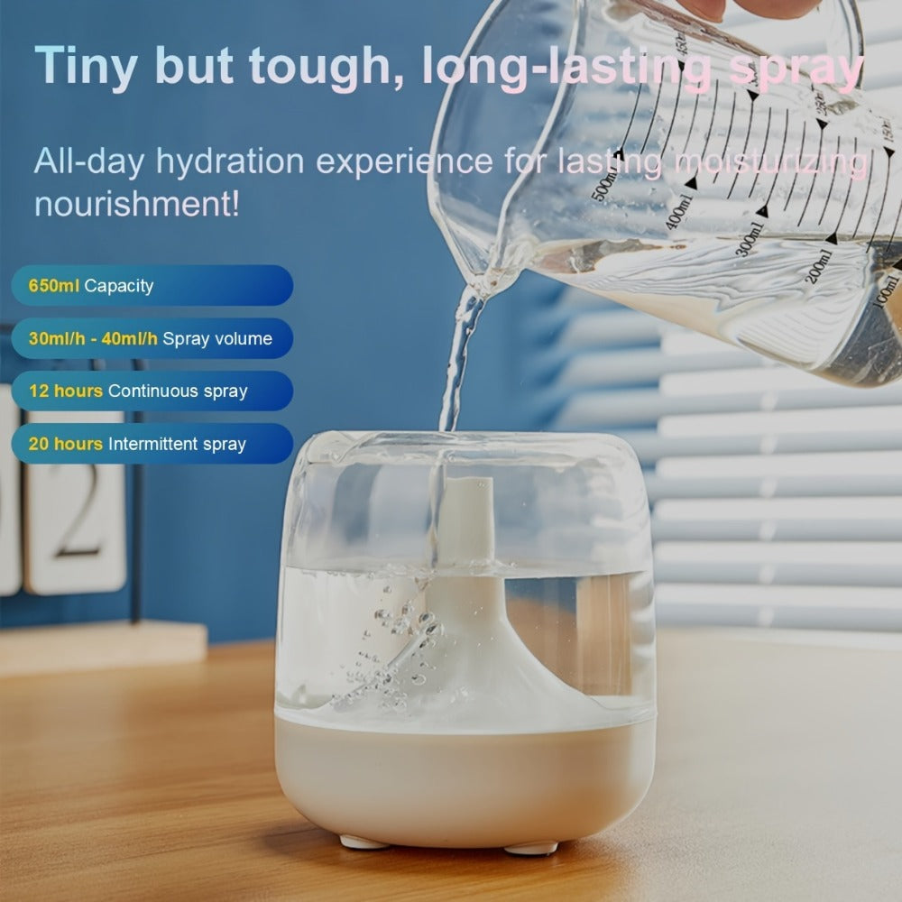 USB Humidifier with 7-Color Night Light for Entryways, Bedrooms and Living Spaces, with the Listed Configuration