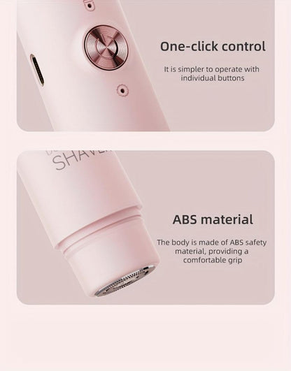 Electric Epilator for Women Double Head USB Rechargeable Hair Removal Shaver Bikini Trimmer Body Private Area Grooming Device