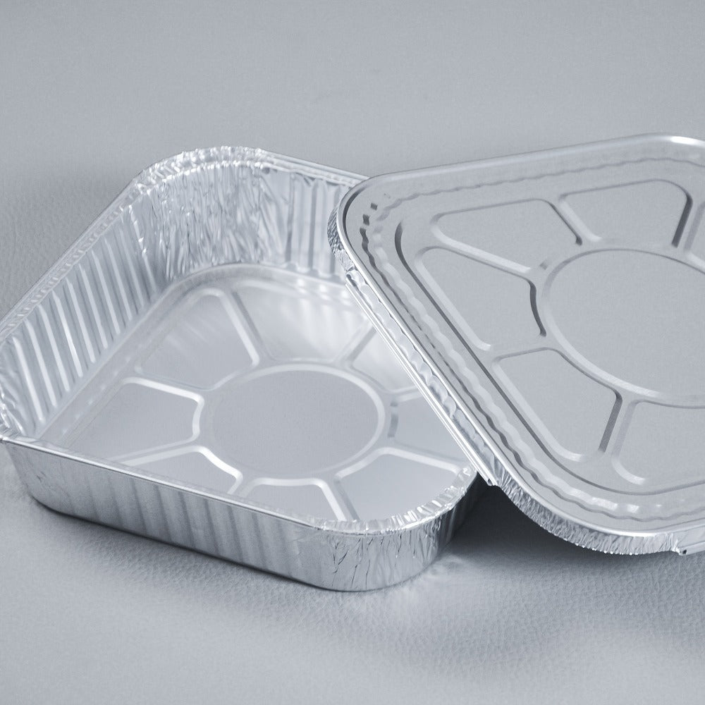 Aluminum Foil Pans 8x8 Inch 30 Pack with Lids Disposable Square Cake Pans, Baking Cooking Freezing & Meal Prep Containers