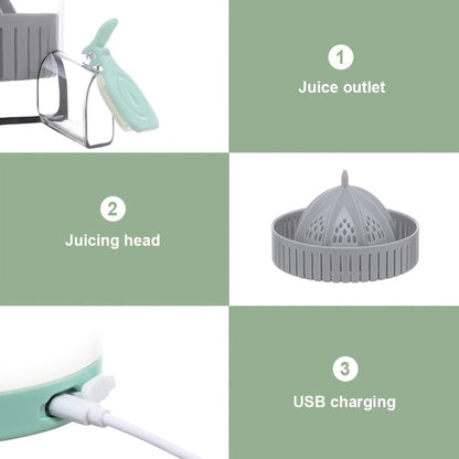 Green-K USB-Charging Citrus Press with Clear Reamer Chamber, Spout, 23.7cm Height and 10.6cm Width