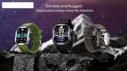 Smartwatch Brown Black Large Screen – Wireless Calling & SMS, Fitness Tracker, Remote Camera Control, USB Rechargeable – Unisex